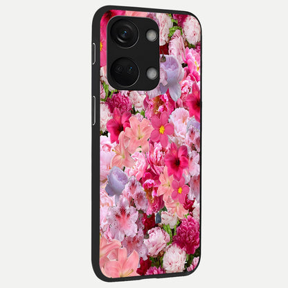  Bloom Crush Fantasy back cover For Oneplus Nord 3 slim fit glass case with vibrant aesthetic design