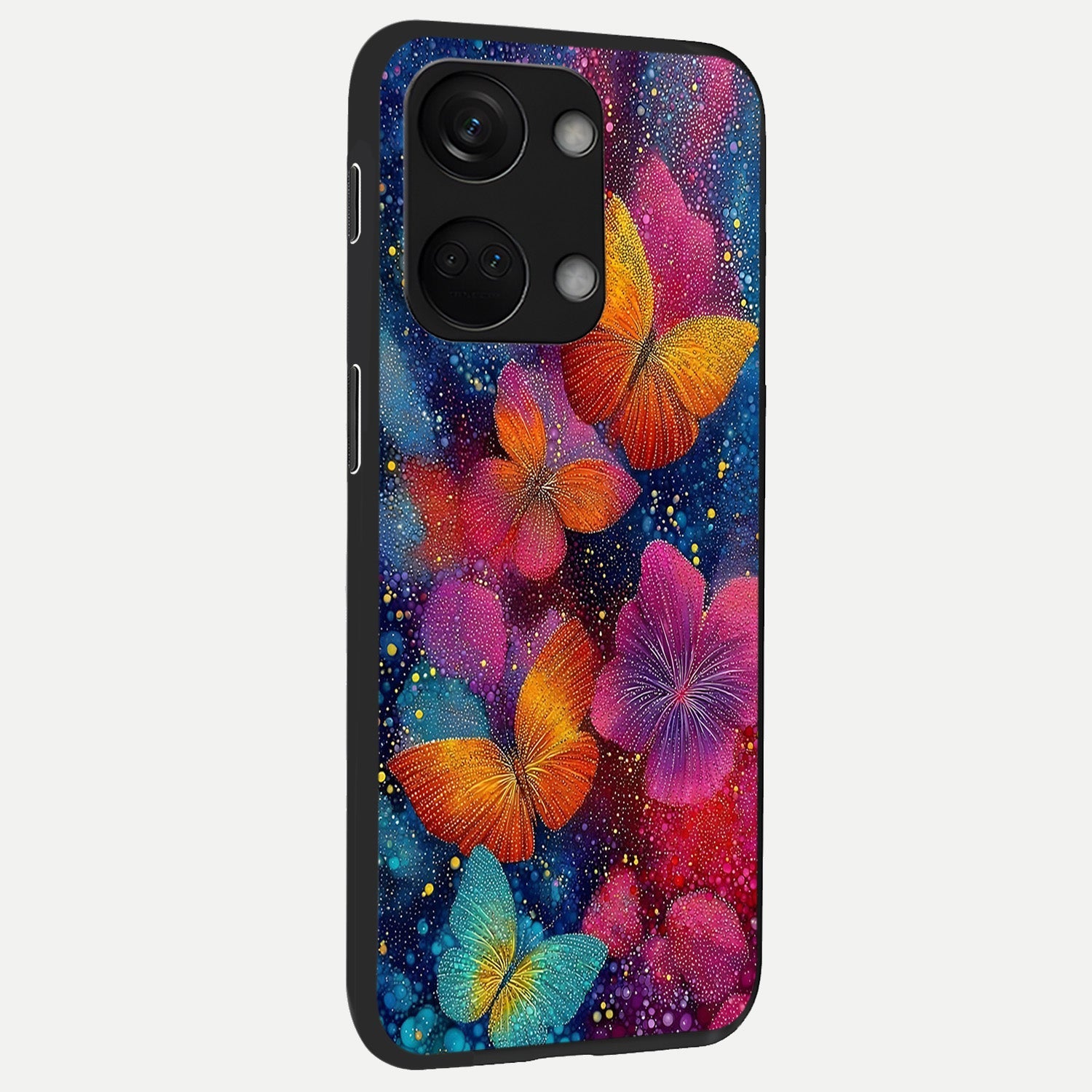  Butterfly Dream Mist back cover For Oneplus Nord 3 slim fit glass case with vibrant aesthetic design
