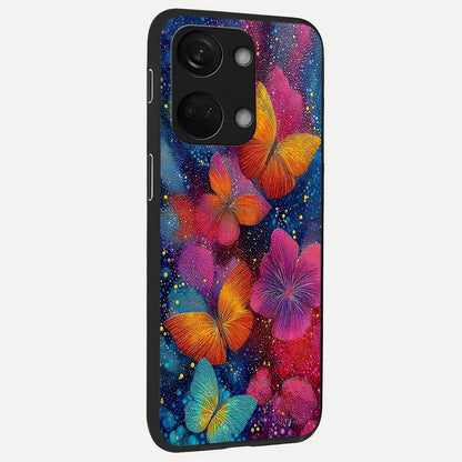  Butterfly Dream Mist back cover For Oneplus Nord 3 slim fit glass case with vibrant aesthetic design