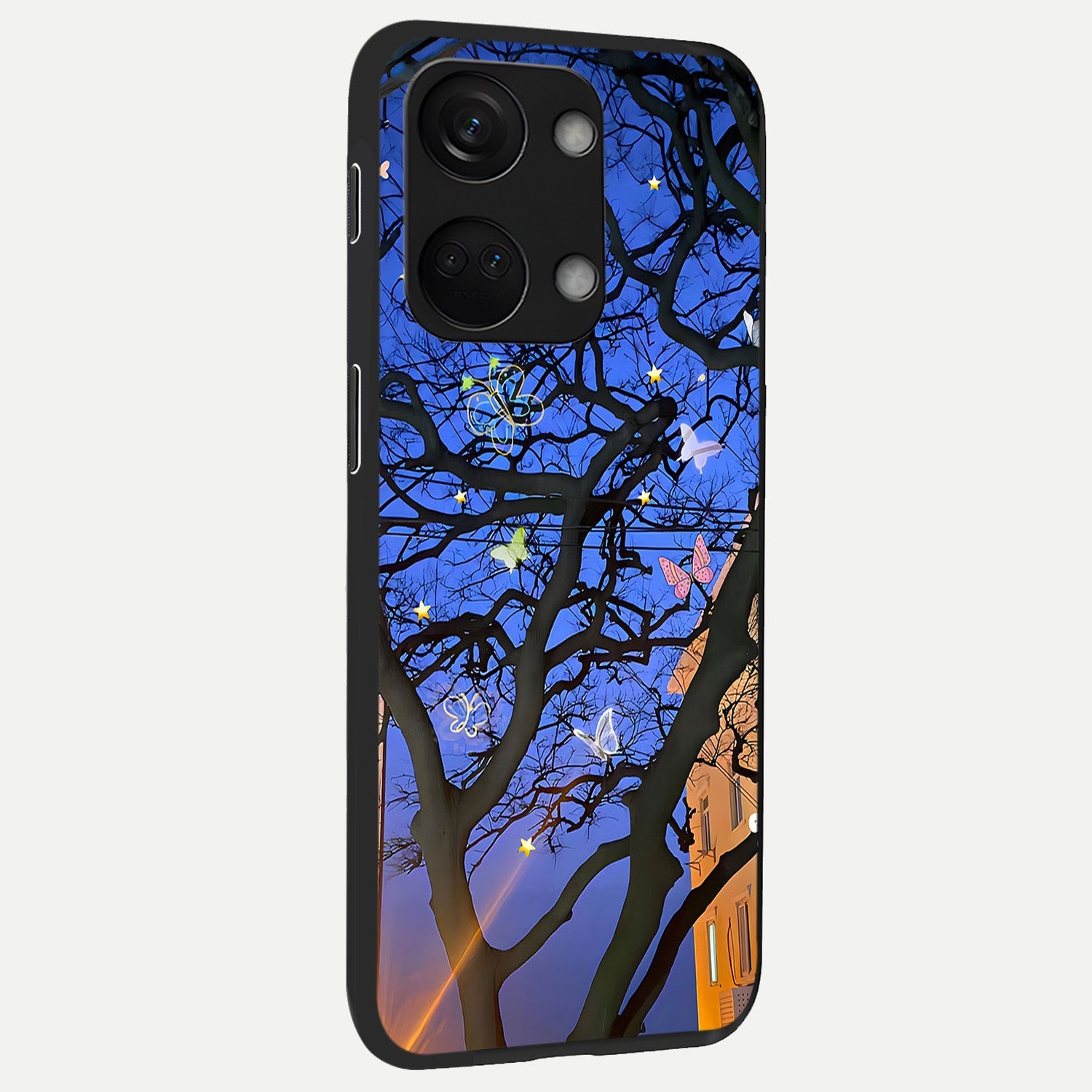  Butterfly Night Magic back cover For Oneplus Nord 3 slim fit glass case with vibrant aesthetic design