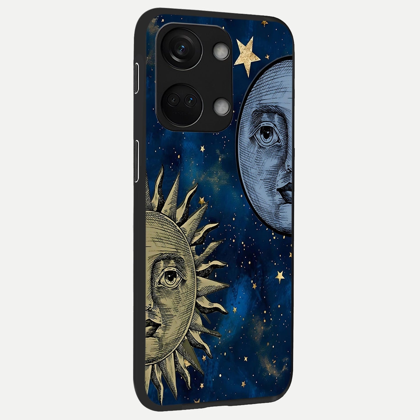  Celestial Moon With Sun back cover For Oneplus Nord 3 slim fit glass case with vibrant aesthetic design