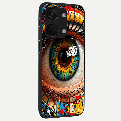 Colorful Eye back cover For Oneplus Nord 3 slim fit glass case with vibrant aesthetic design