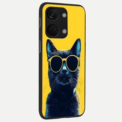  Cool Cat Vibes back cover For Oneplus Nord 3 slim fit glass case with vibrant aesthetic design