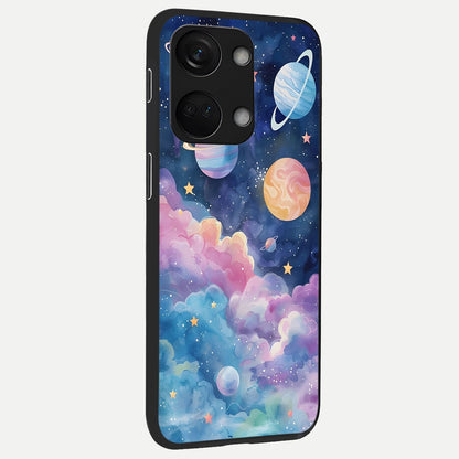  Cosmic Planet Dreams back cover For Oneplus Nord 3 slim fit glass case with vibrant aesthetic design