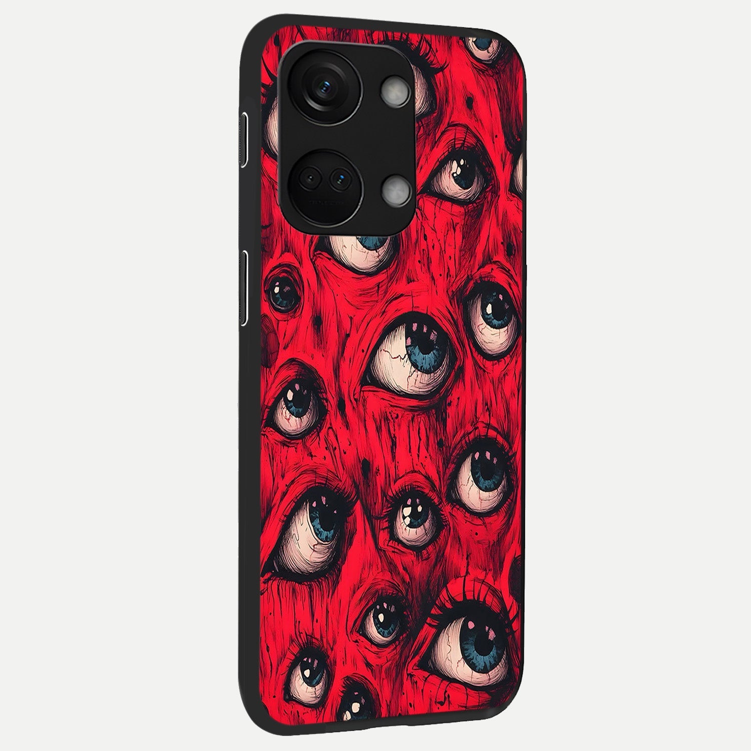  Crimson Watch Eyes back cover For Oneplus Nord 3 slim fit glass case with vibrant aesthetic design