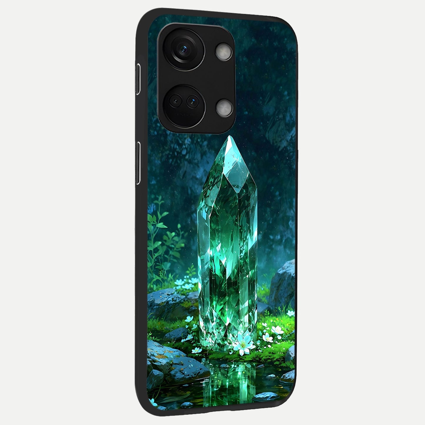  Emerald Light Crystal back cover For Oneplus Nord 3 slim fit glass case with vibrant aesthetic design
