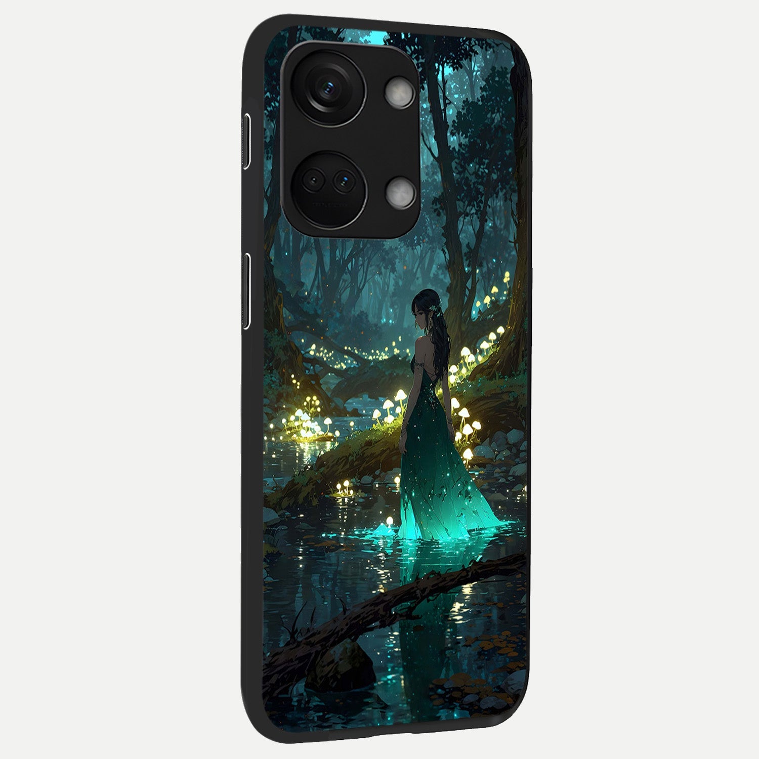  Enchanted Forest Glow back cover For Oneplus Nord 3 slim fit glass case with vibrant aesthetic design