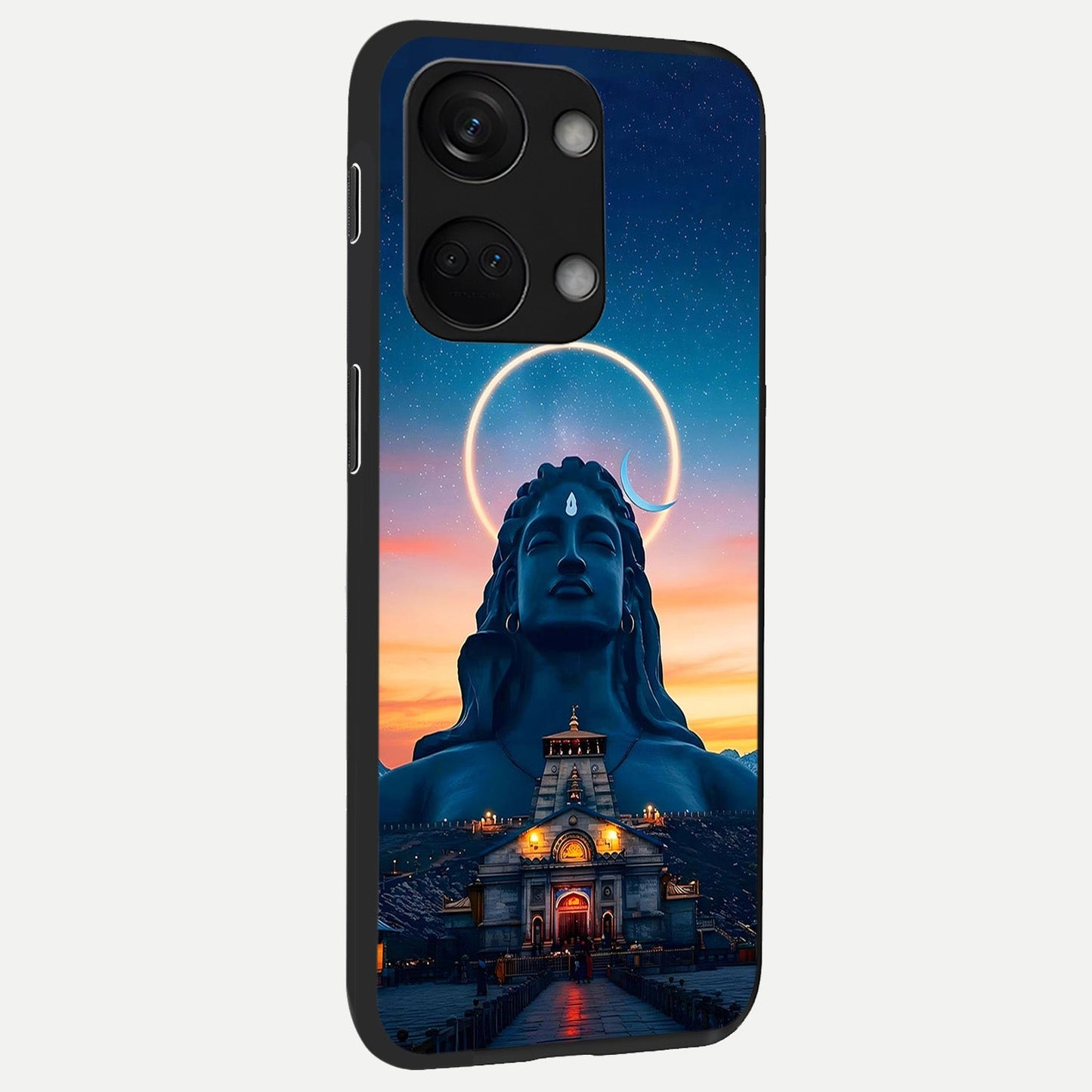  Eternal Shiva Aura back cover For Oneplus Nord 3 slim fit glass case with vibrant aesthetic design
