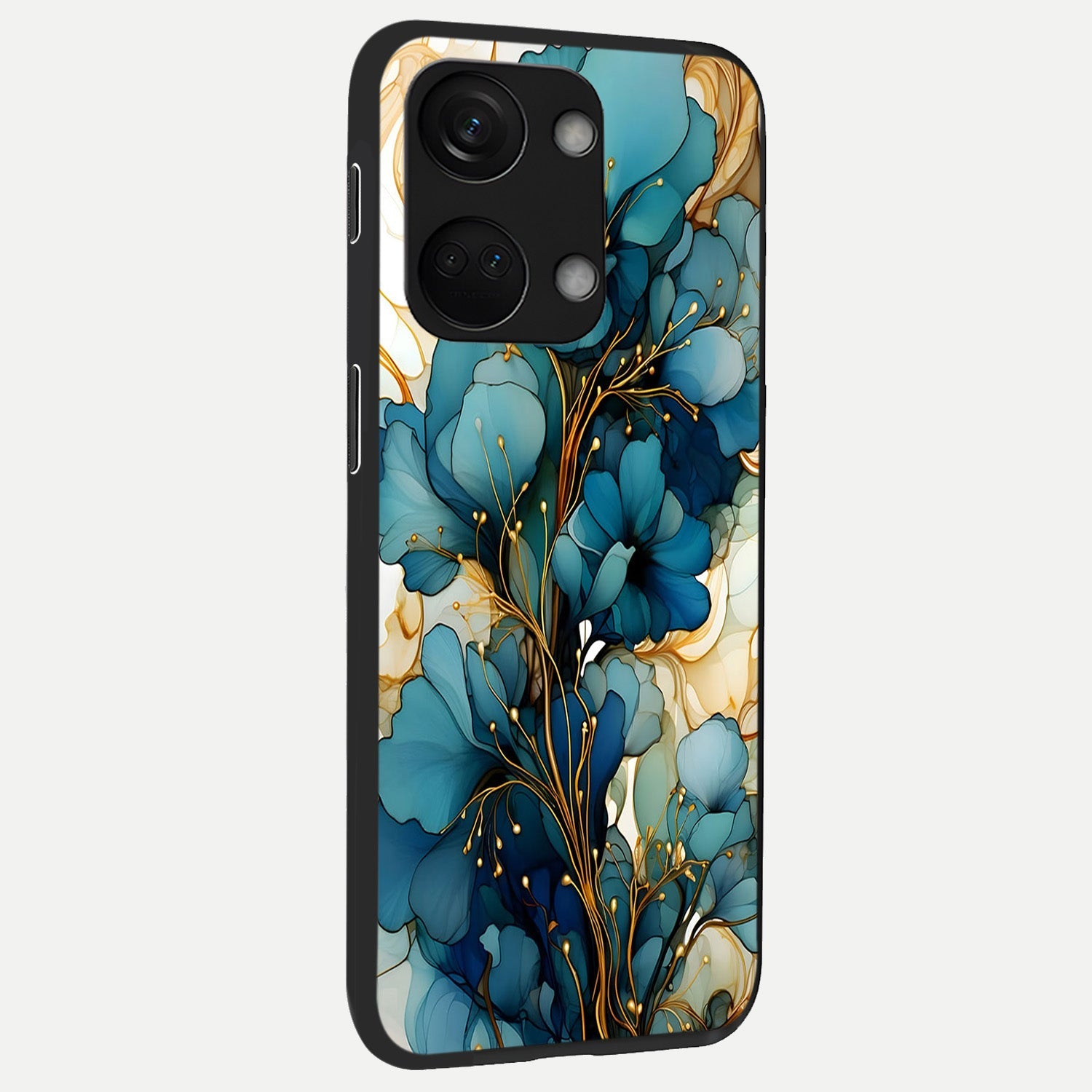  Golden Bloom Symphony back cover For Oneplus Nord 3 slim fit glass case with vibrant aesthetic design