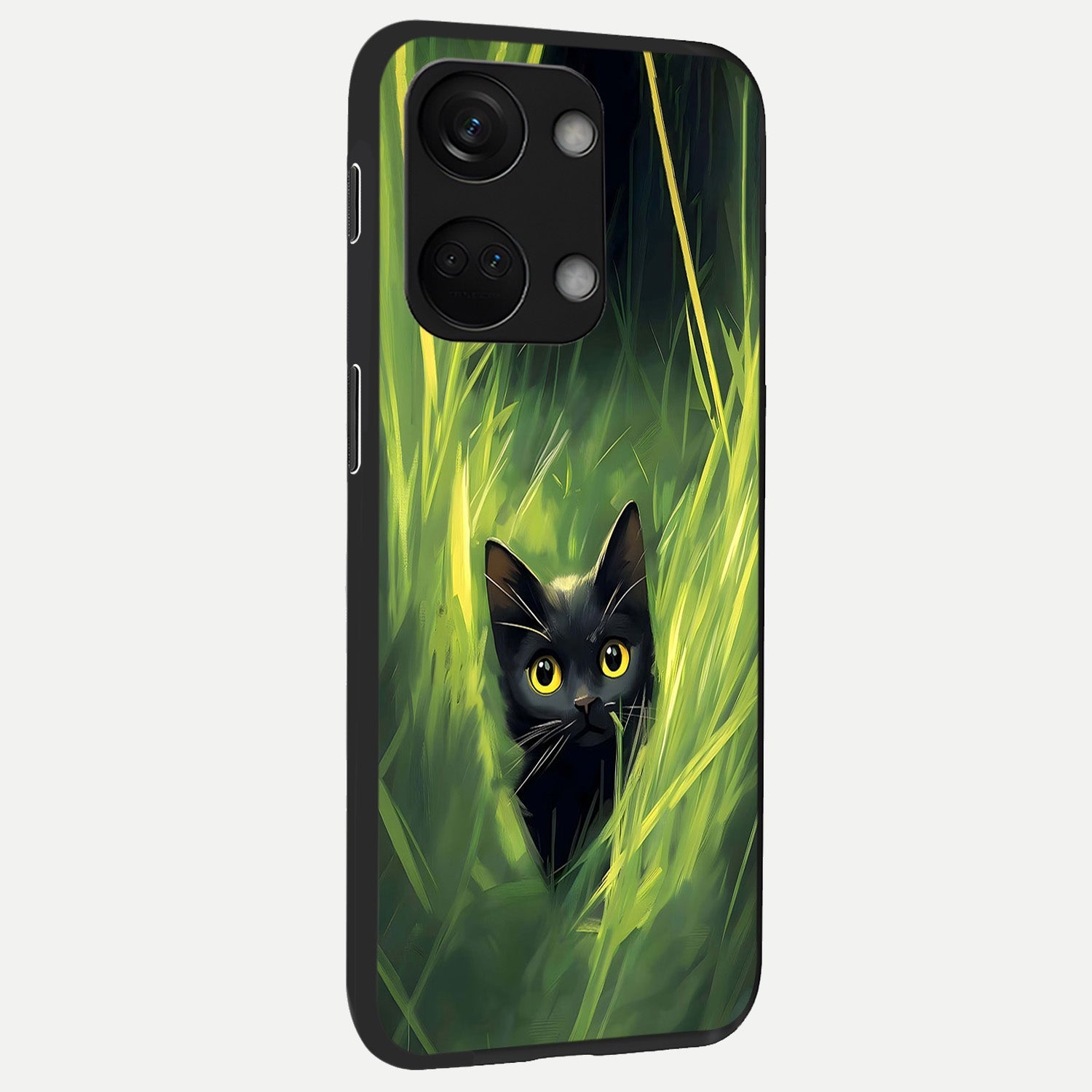  Hidden Cat Whisper back cover For Oneplus Nord 3 slim fit glass case with vibrant aesthetic design