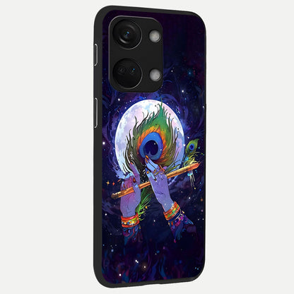  Krishna Hands Art back cover For Oneplus Nord 3 slim fit glass case with vibrant aesthetic design