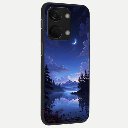  Midnight Lake Peace back cover For Oneplus Nord 3 slim fit glass case with vibrant aesthetic design
