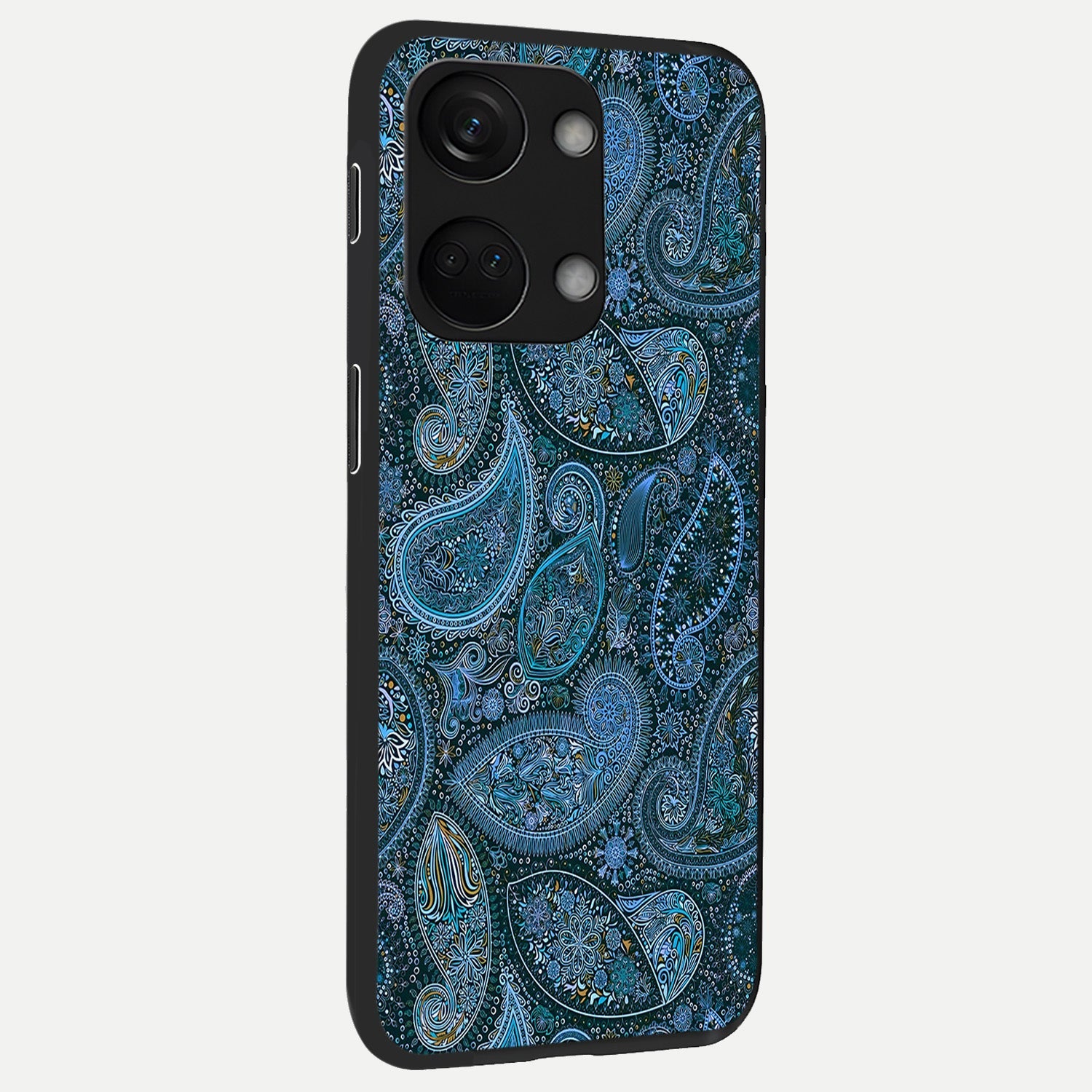  Midnight Paisley Glow back cover For Oneplus Nord 3 slim fit glass case with vibrant aesthetic design