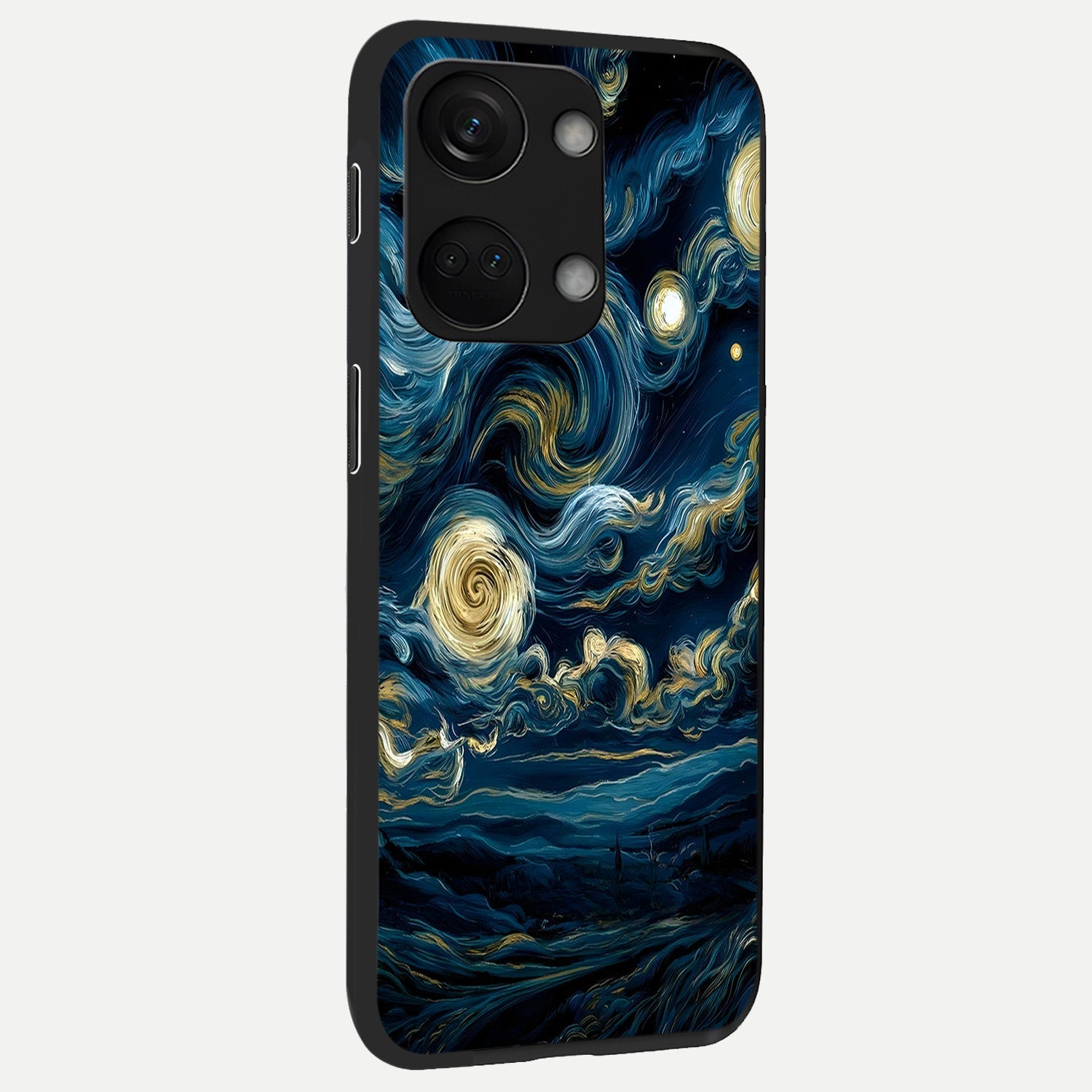  Midnight Sky Whirl back cover For Oneplus Nord 3 slim fit glass case with vibrant aesthetic design