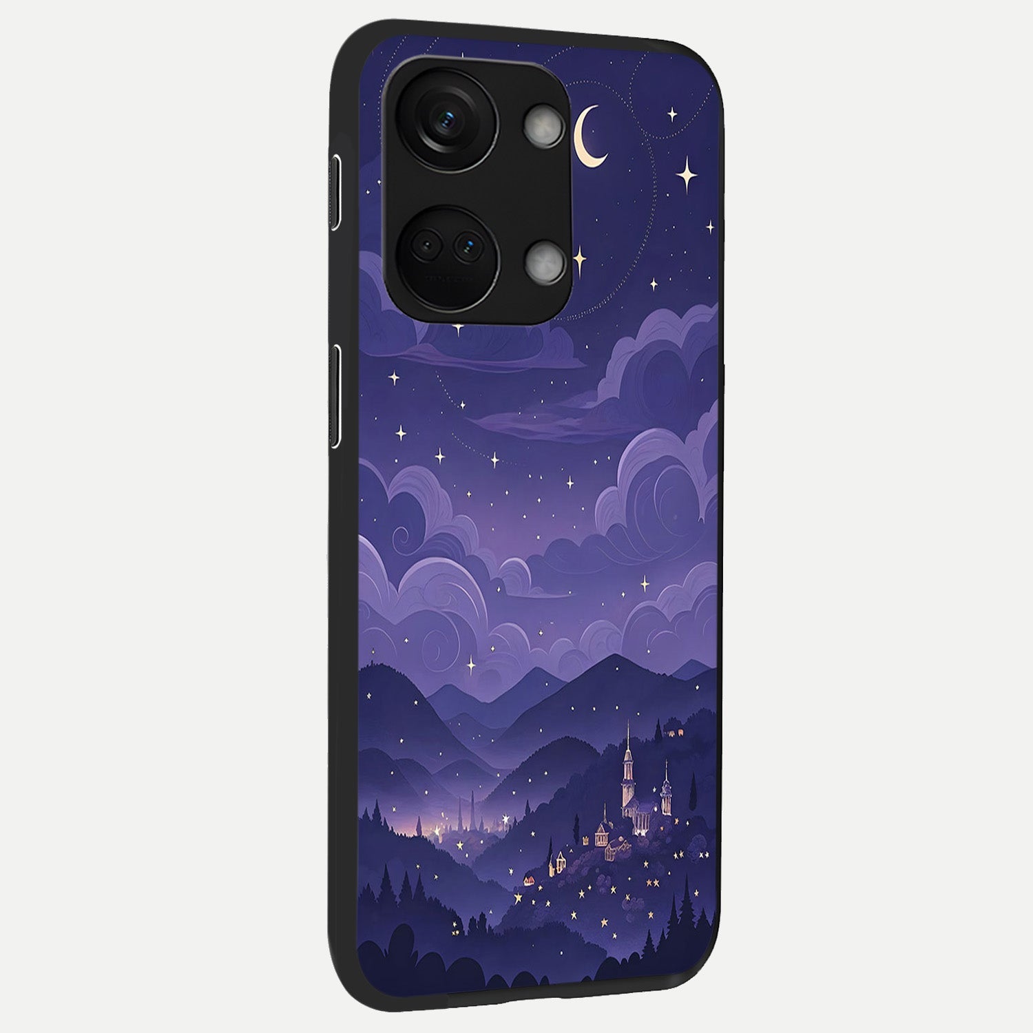  Minimal Night View back cover For Oneplus Nord 3 slim fit glass case with vibrant aesthetic design