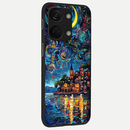  Moonlight Harbor Glow back cover For Oneplus Nord 3 slim fit glass case with vibrant aesthetic design