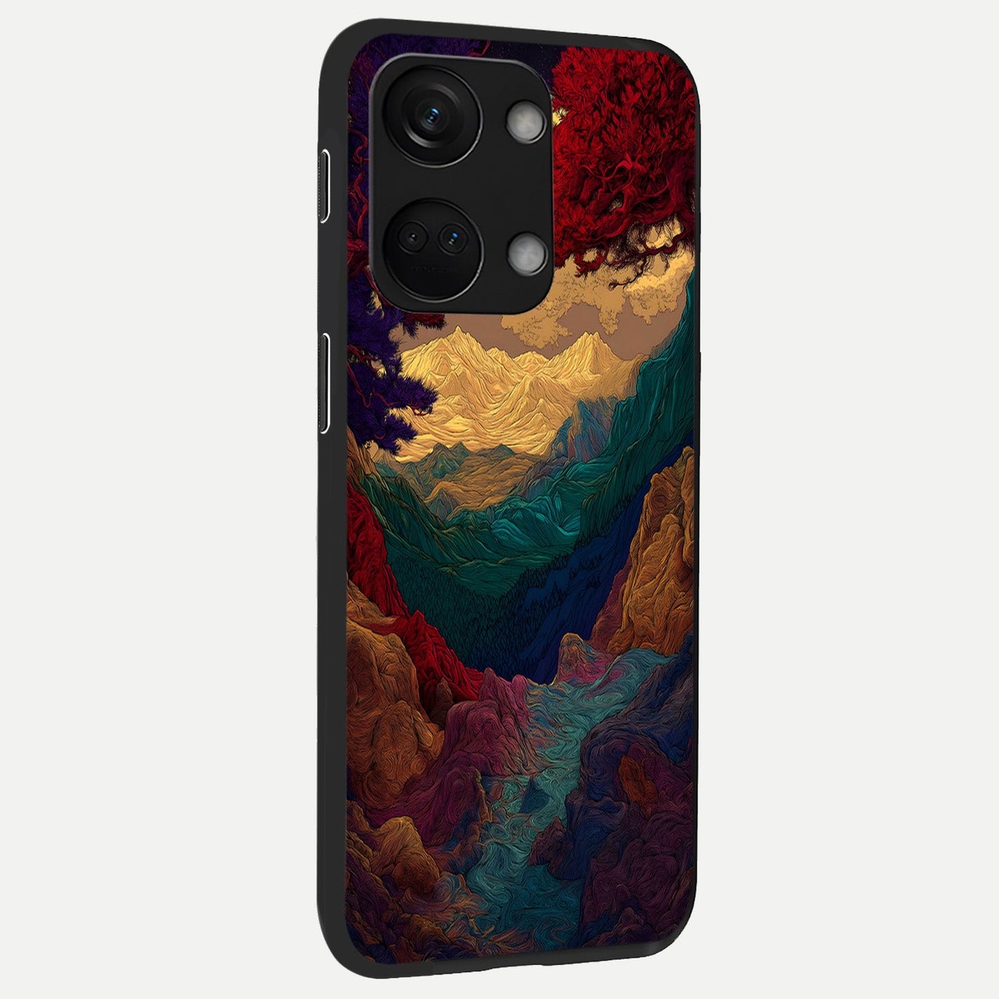  Mystic Valley Light back cover For Oneplus Nord 3 slim fit glass case with vibrant aesthetic design