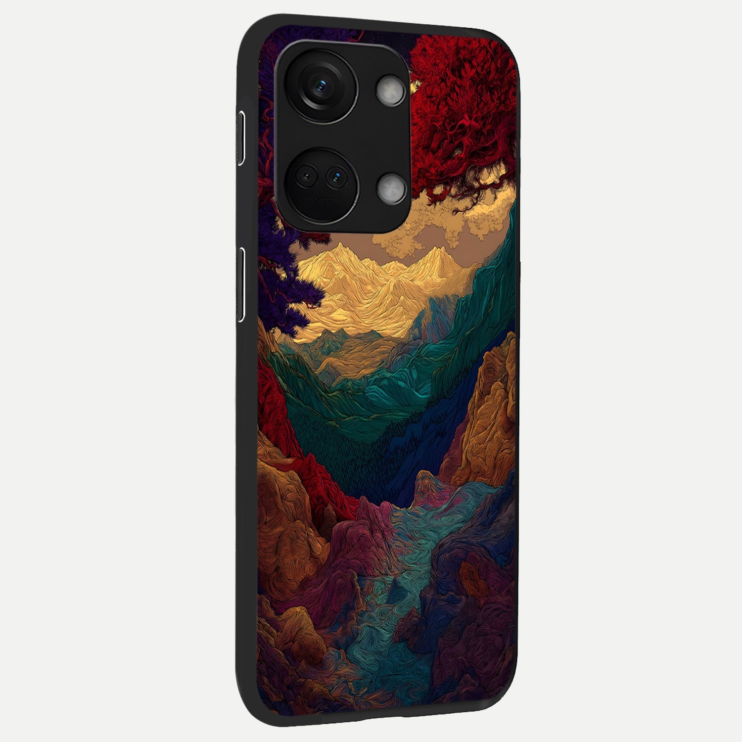  Mystic Valley Light back cover For Oneplus Nord 3 slim fit glass case with vibrant aesthetic design