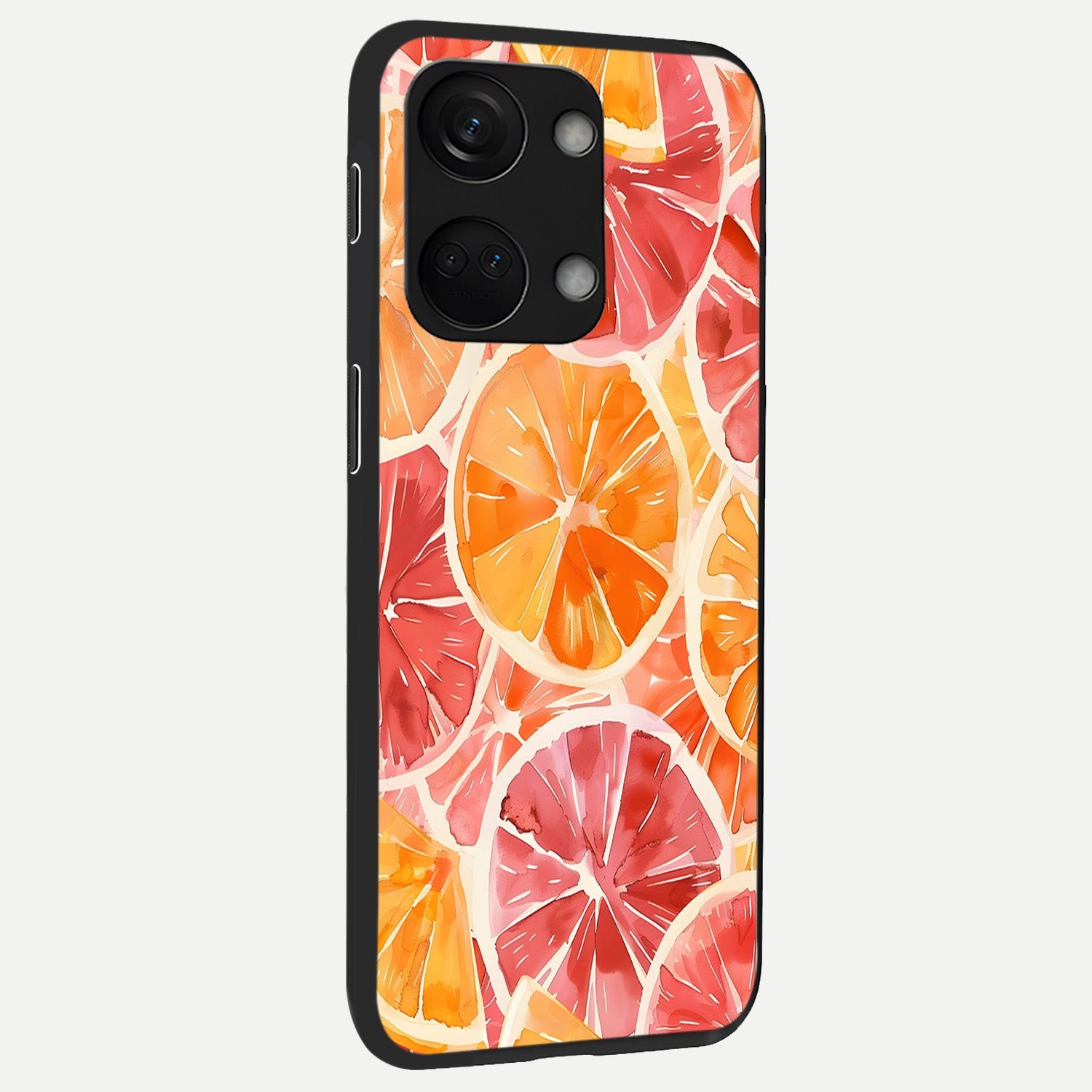  Orange Fruits Pattern back cover For Oneplus Nord 3 slim fit glass case with vibrant aesthetic design