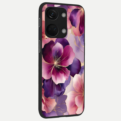  Pink Bouquet Florals back cover For Oneplus Nord 3 slim fit glass case with vibrant aesthetic design