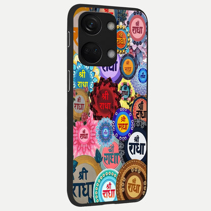  Radha Divine Bloom back cover For Oneplus Nord 3 slim fit glass case with vibrant aesthetic design
