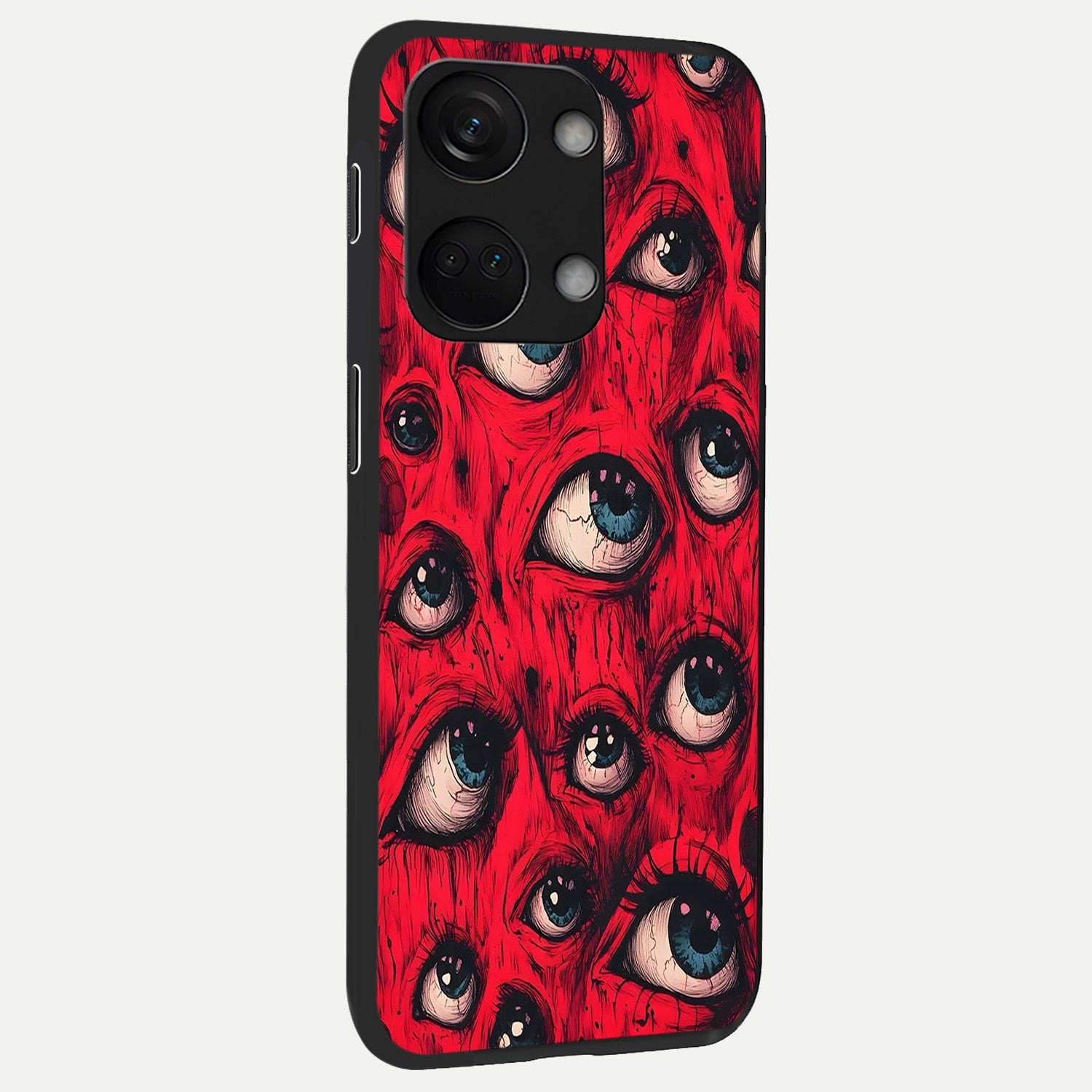  Red Eyes Pattern back cover For Oneplus Nord 3 slim fit glass case with vibrant aesthetic design