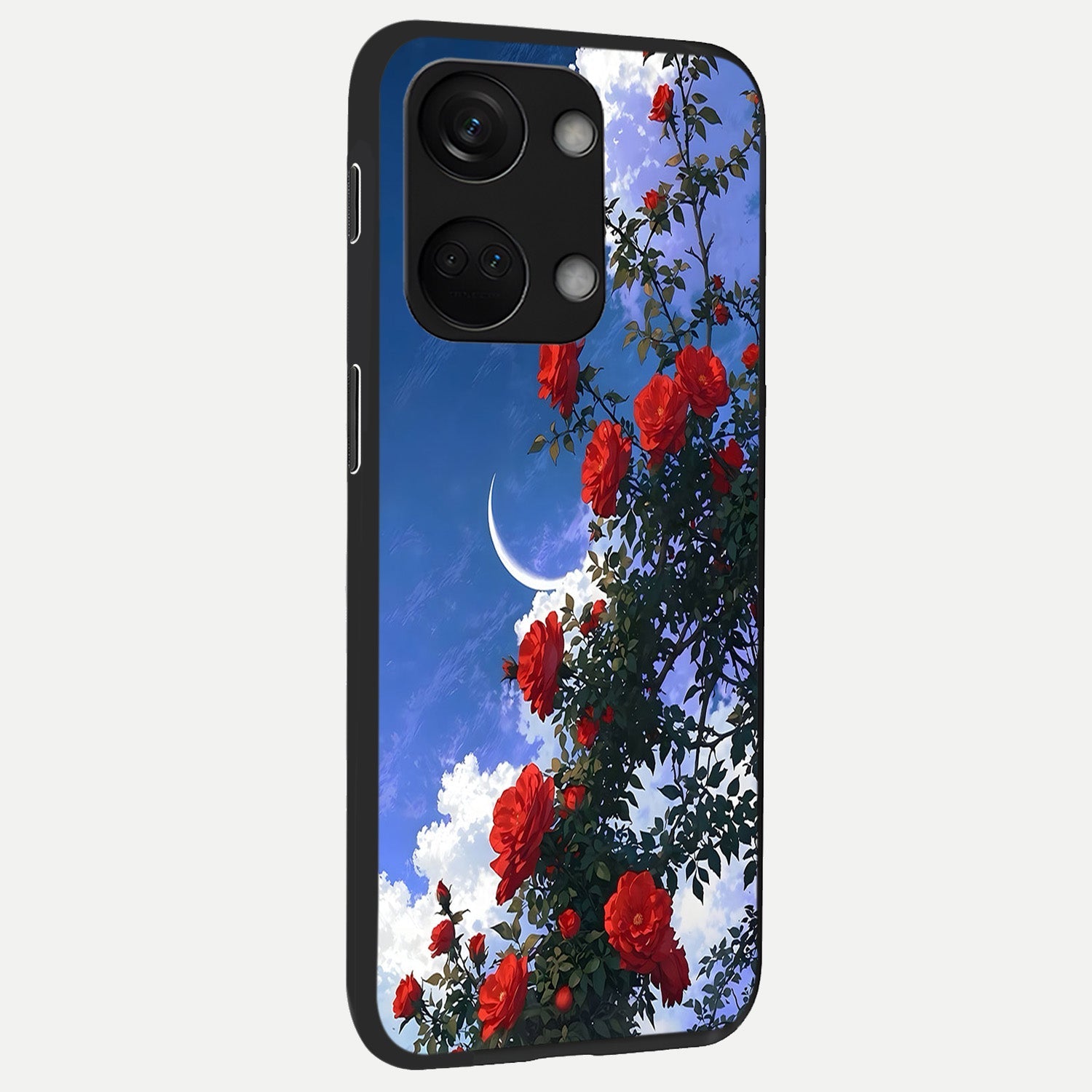  Rose Drift Flowers back cover For Oneplus Nord 3 slim fit glass case with vibrant aesthetic design