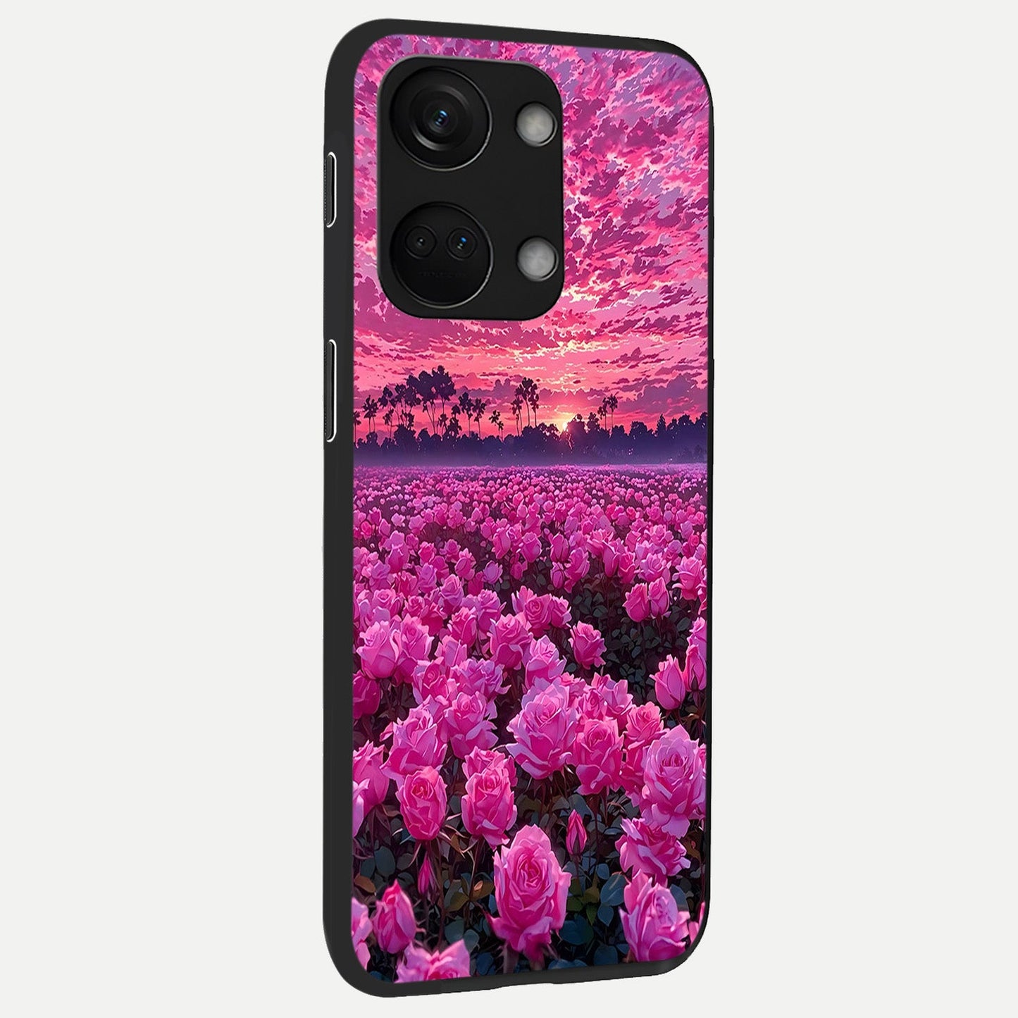  Rose Sunset Valley back cover For Oneplus Nord 3 slim fit glass case with vibrant aesthetic design