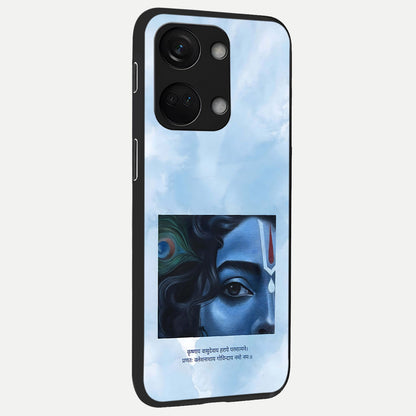  Spiritual Krishna back cover For Oneplus Nord 3 slim fit glass case with vibrant aesthetic design