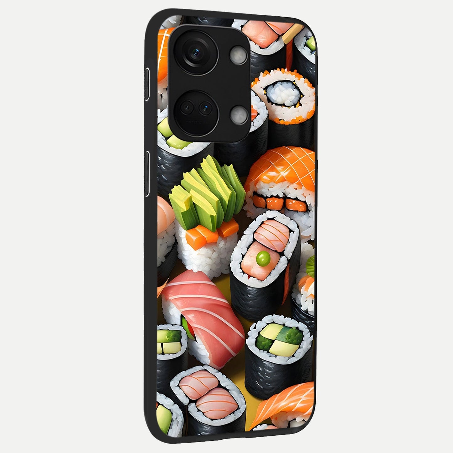  Sushi Food Pattern back cover For Oneplus Nord 3 slim fit glass case with vibrant aesthetic design