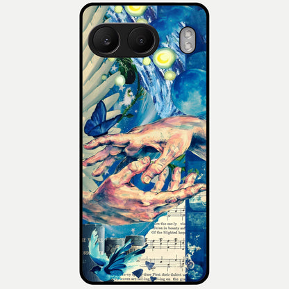  Aesthetic Divider Glass Case For Oneplus Nord 4 back cover – full design glossy printed glass finish