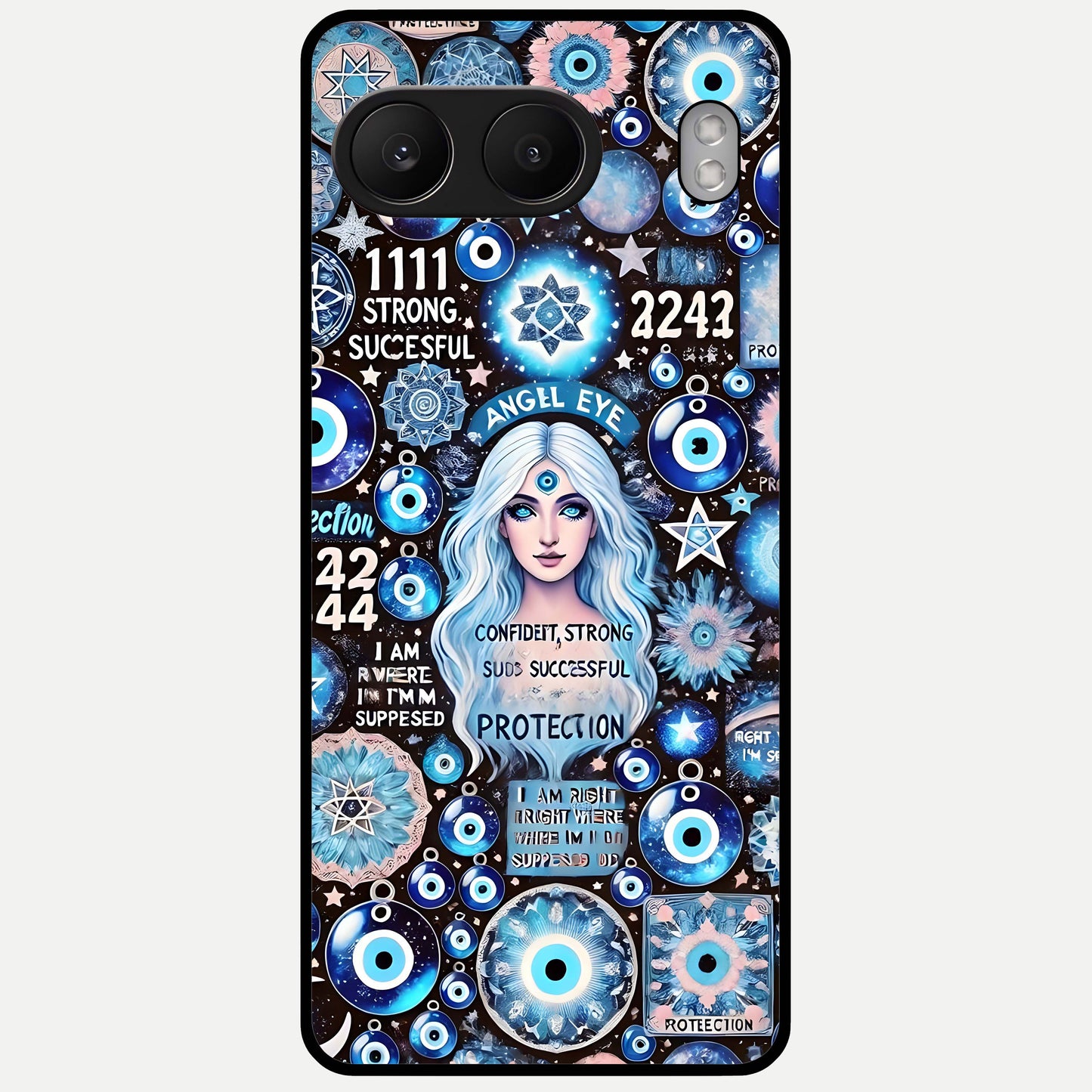  Angel Aura Shield Glass Case For Oneplus Nord 4 back cover – full design glossy printed glass finish