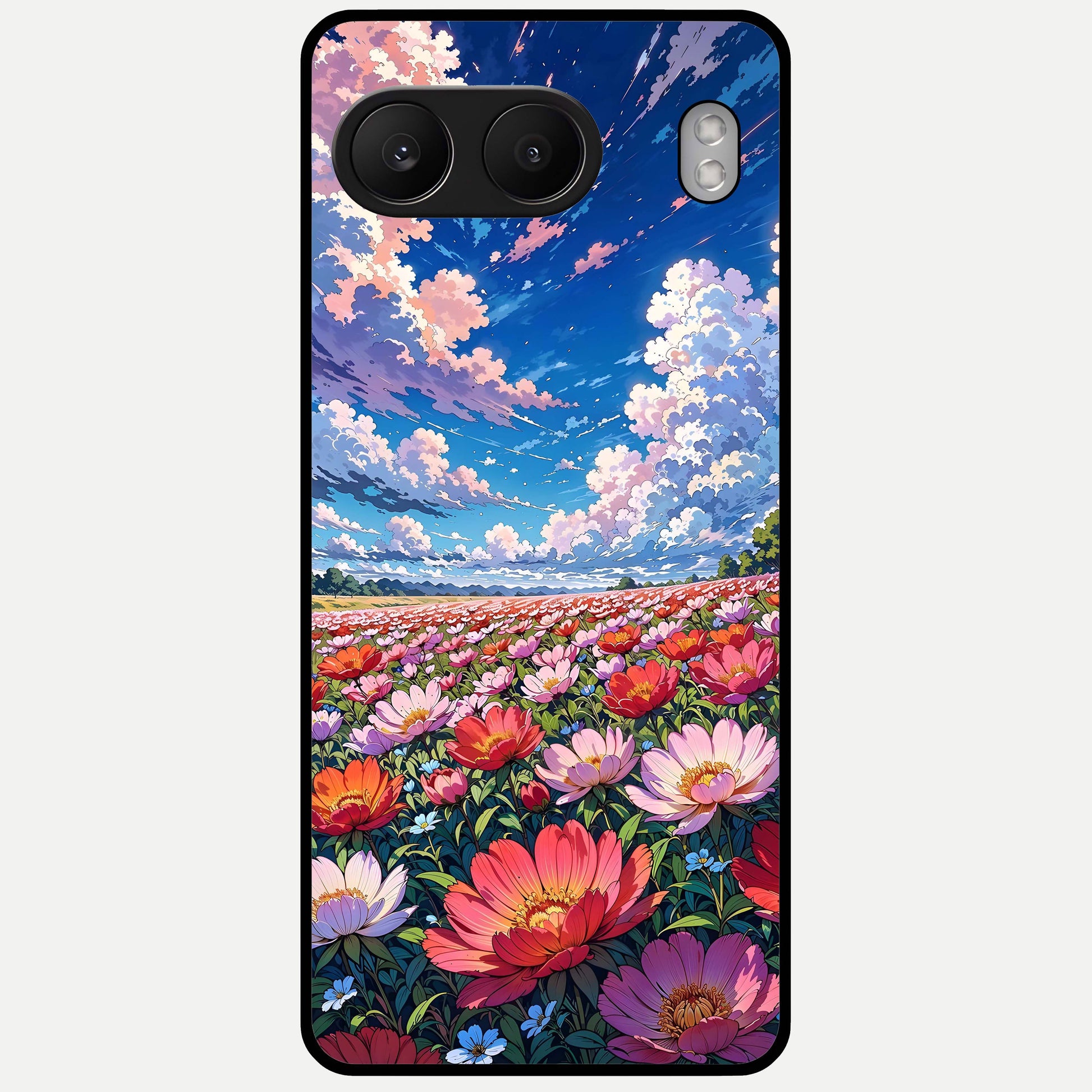  Blossom Sky Field Glass Case For Oneplus Nord 4 back cover – full design glossy printed glass finish