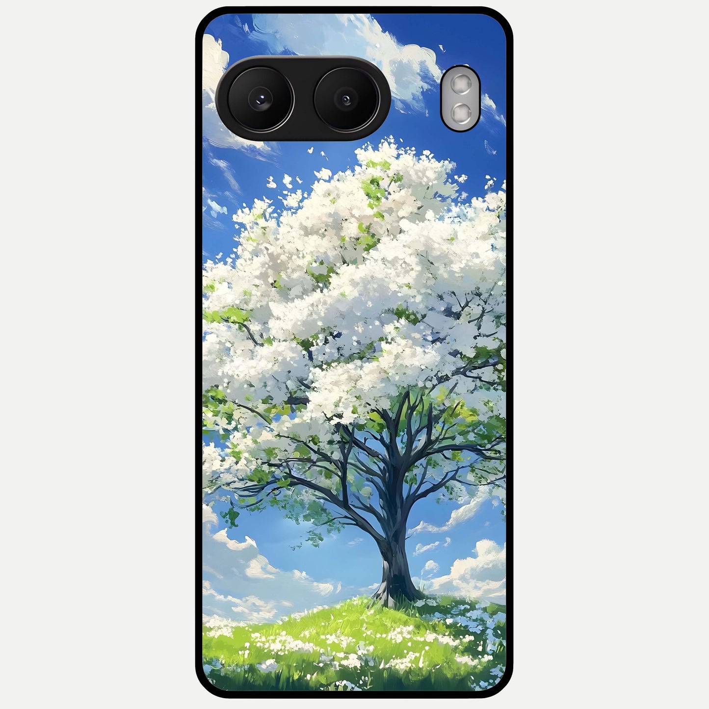  Blossom Sky Serenity Glass Case For Oneplus Nord 4 back cover – full design glossy printed glass finish