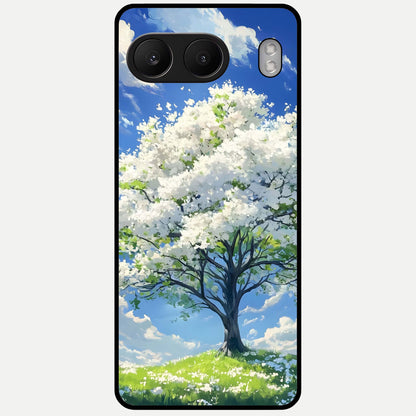  Blossom Sky Serenity Glass Case For Oneplus Nord 4 back cover – full design glossy printed glass finish