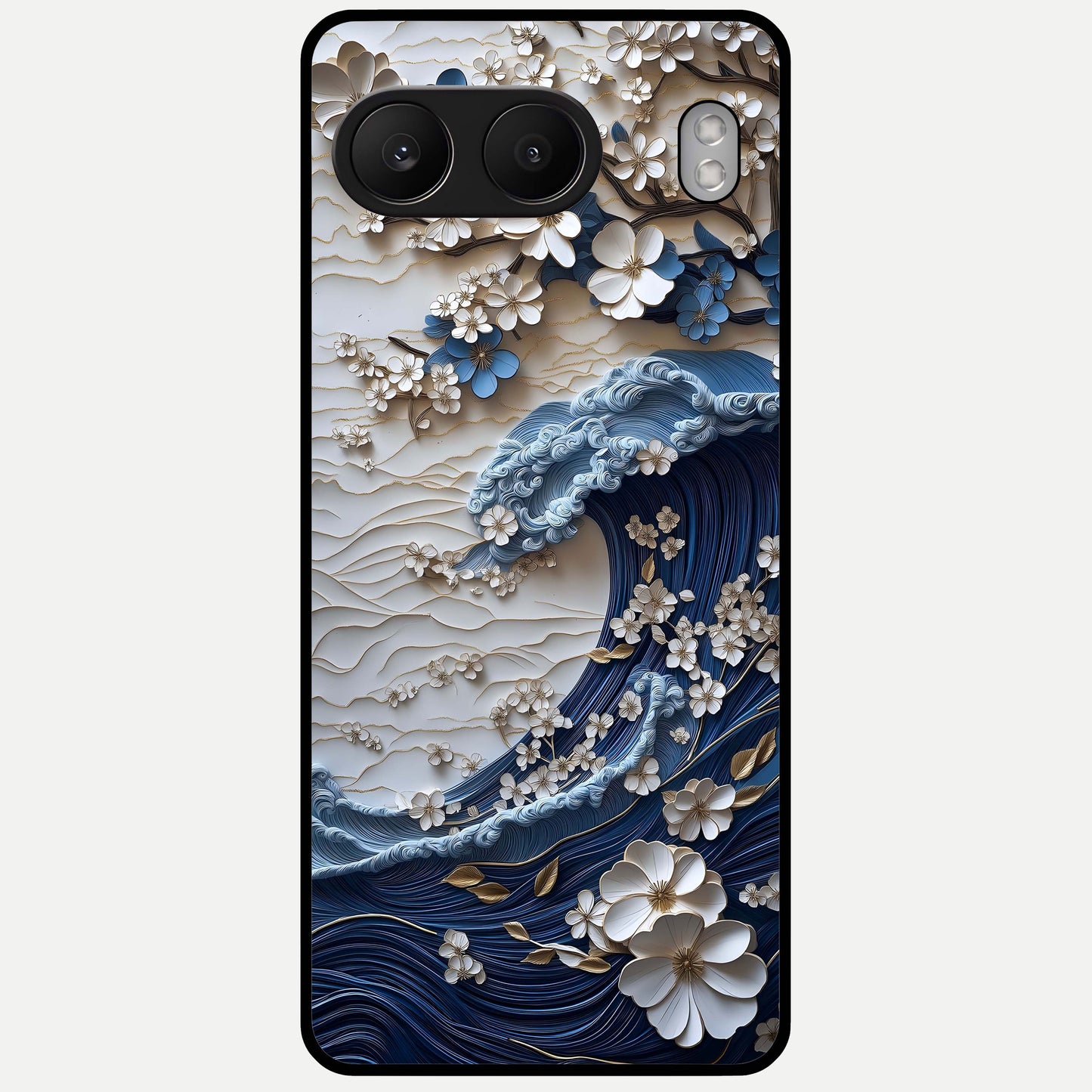  Blossom Wave Art Glass Case For Oneplus Nord 4 back cover – full design glossy printed glass finish