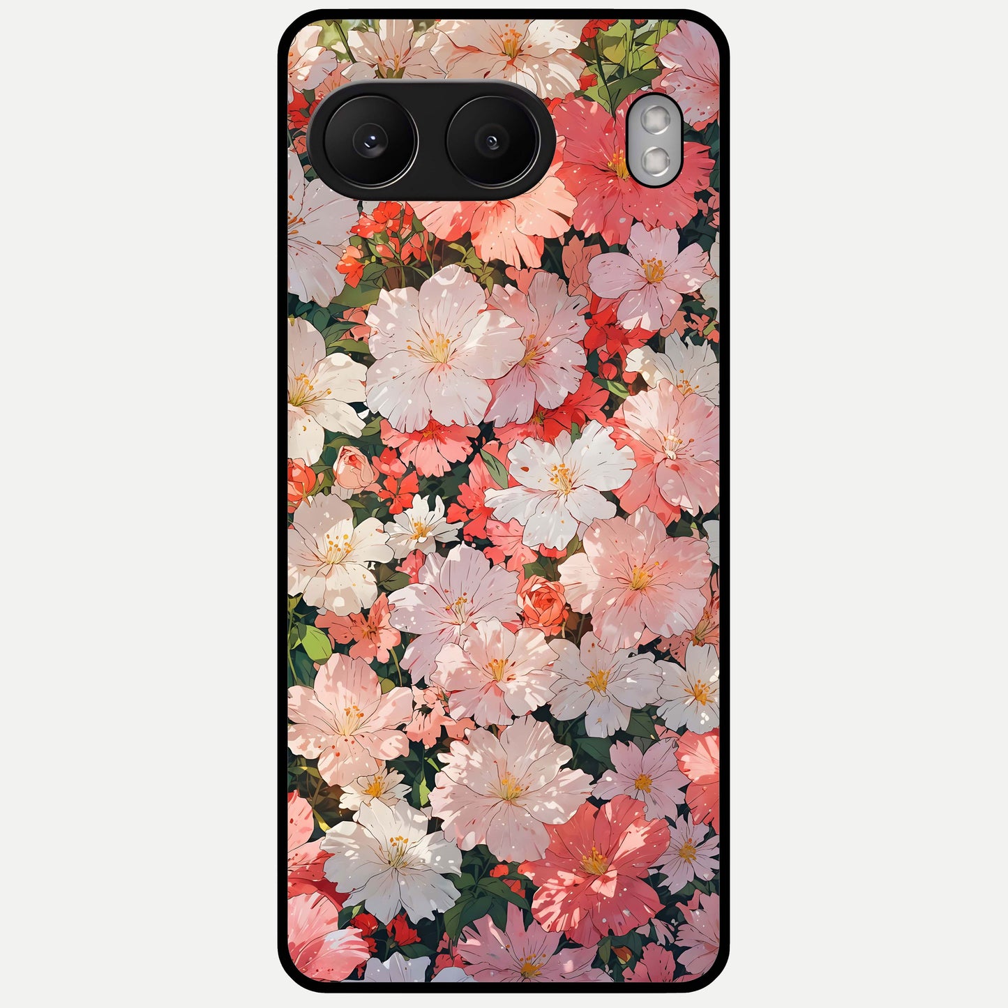  Blush Bloom Field Glass Case For Oneplus Nord 4 back cover – full design glossy printed glass finish