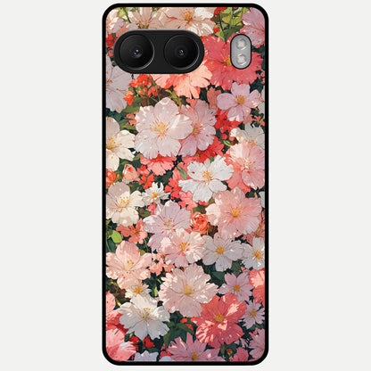  Blush Bloom Field Glass Case For Oneplus Nord 4 back cover – full design glossy printed glass finish
