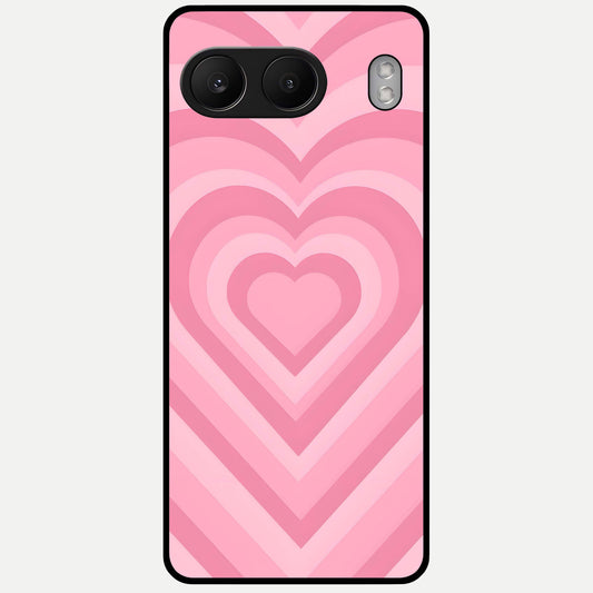  Blush Heart Waves Glass Case For Oneplus Nord 4 back cover – full design glossy printed glass finish