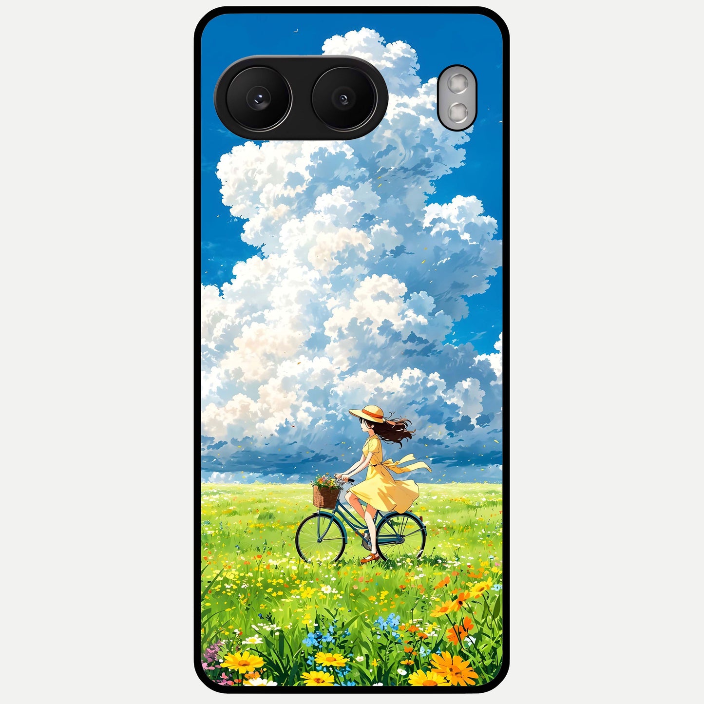  Breezy Meadow Ride Glass Case For Oneplus Nord 4 back cover – full design glossy printed glass finish