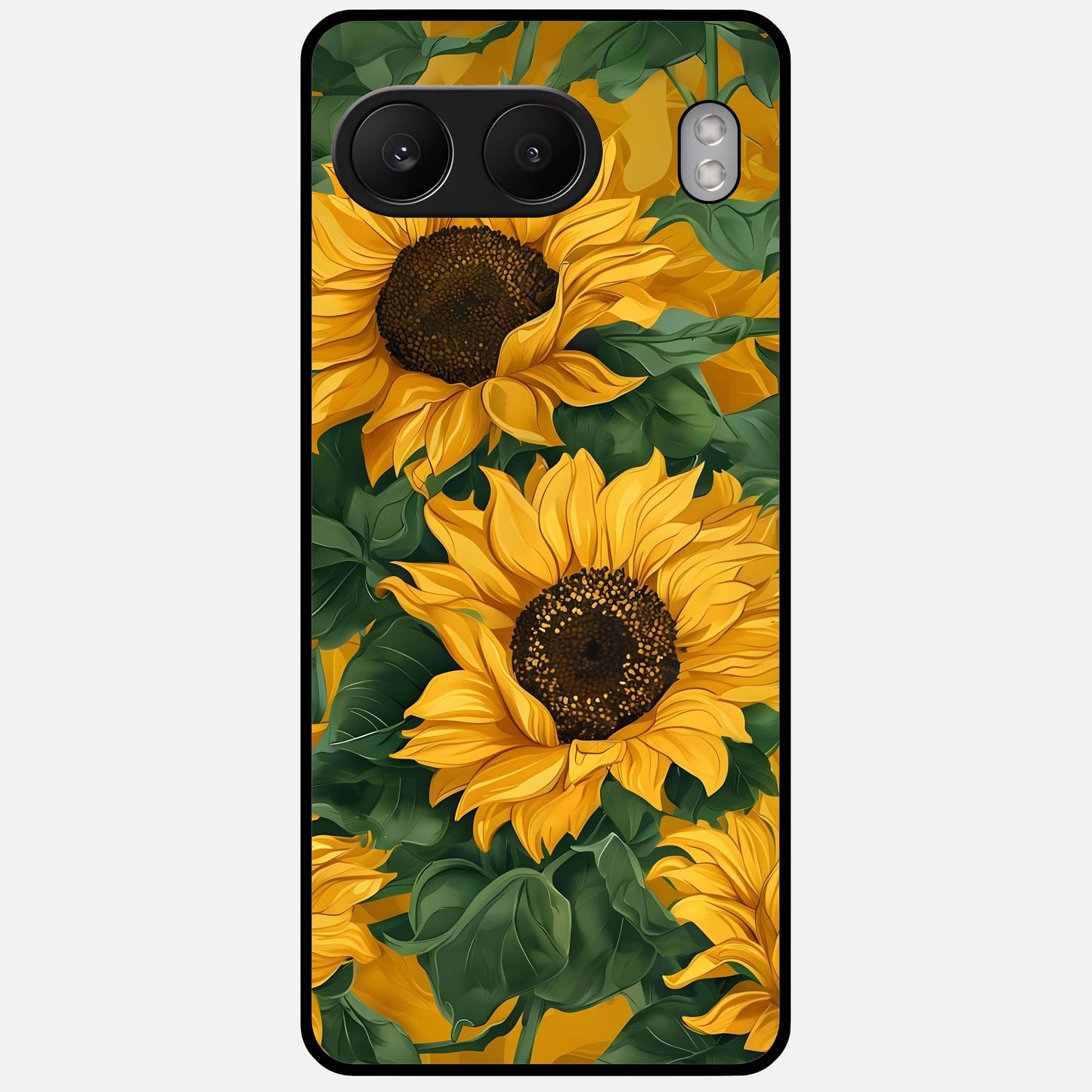  Bright Sunflower Bloom Glass Case For Oneplus Nord 4 back cover – full design glossy printed glass finish