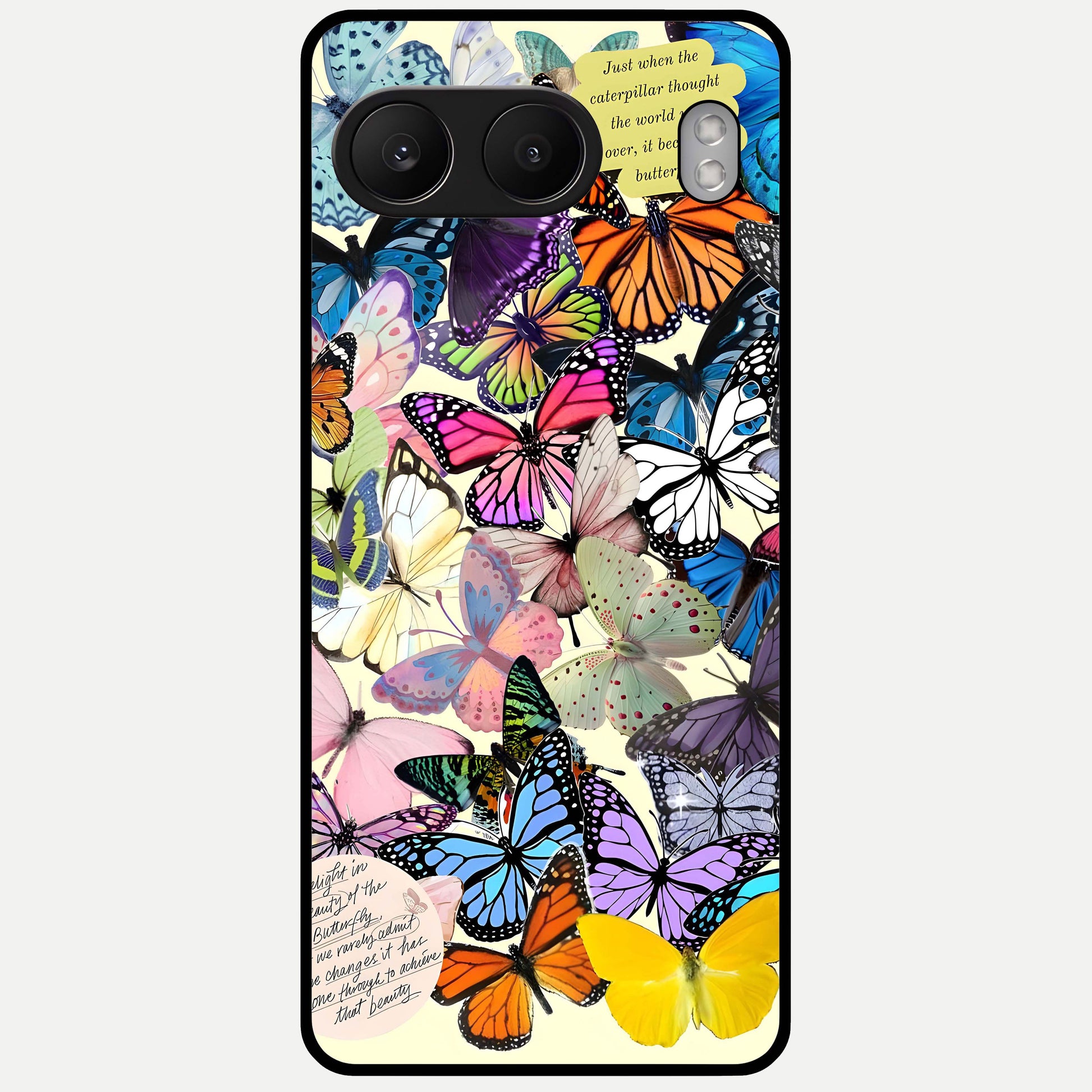 Butterflies Petal Dream Glass Case For Oneplus Nord 4 back cover – full design glossy printed glass finish