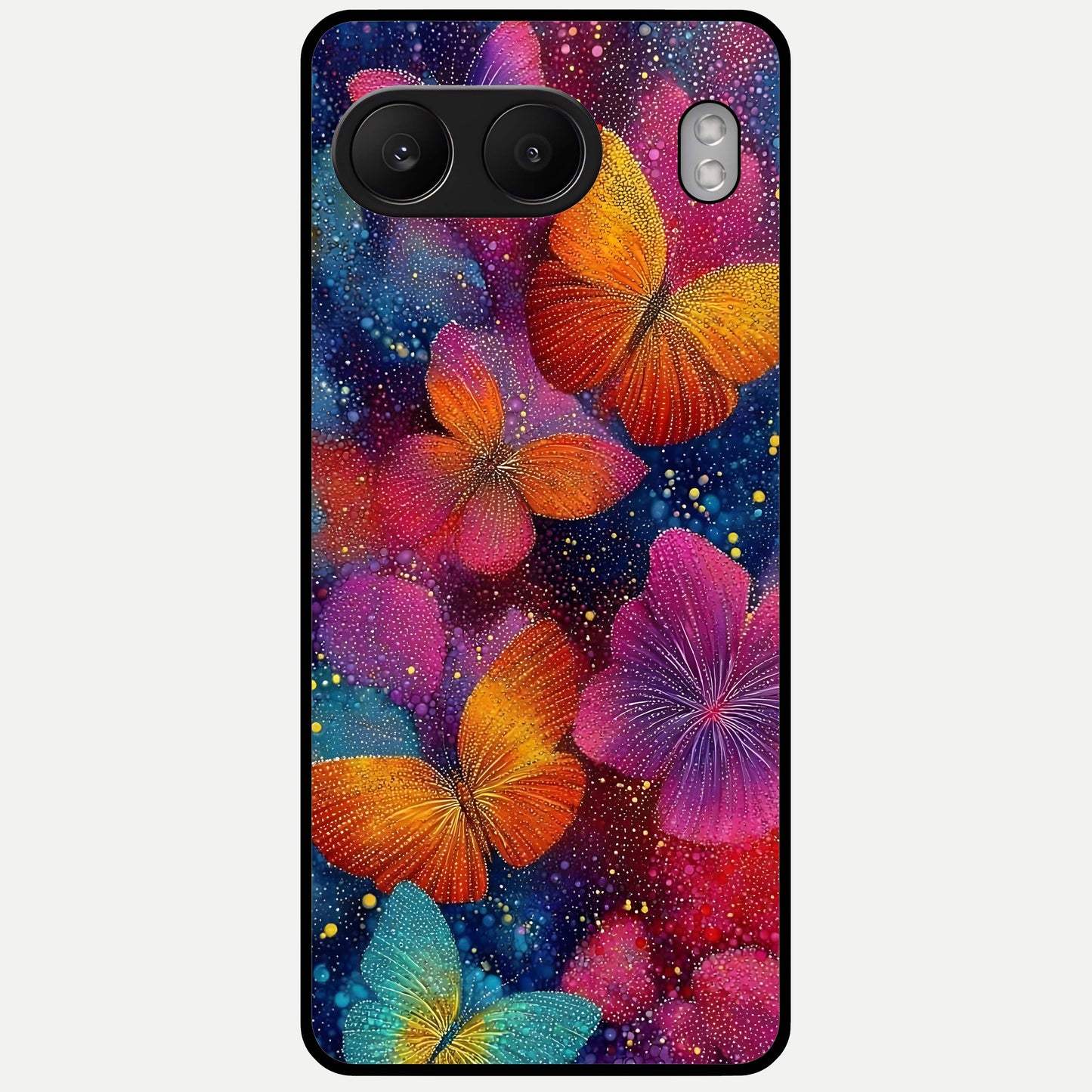  Butterfly Dream Mist Glass Case For Oneplus Nord 4 back cover – full design glossy printed glass finish