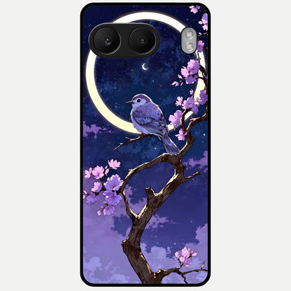  Celestial Bird Blossom Glass Case For Oneplus Nord 4 back cover – full design glossy printed glass finish