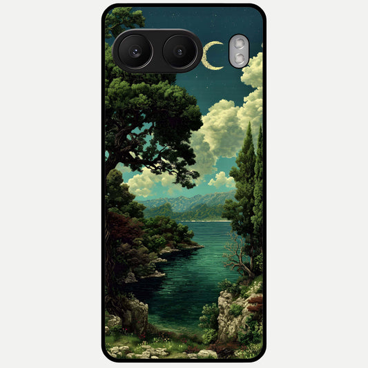  Celestial Lake Peace Glass Case For Oneplus Nord 4 back cover – full design glossy printed glass finish