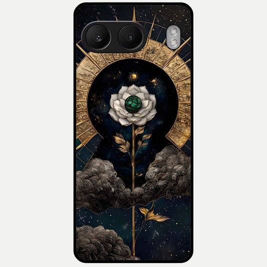  Celestial Lotus Morang Glass Case For Oneplus Nord 4 back cover – full design glossy printed glass finish