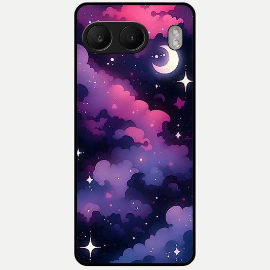  Celestial Moon Magic Glass Case For Oneplus Nord 4 back cover – full design glossy printed glass finish