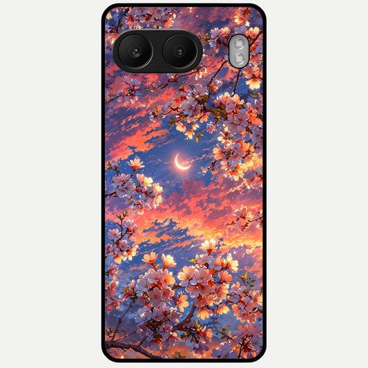  Celestial Sakura Sunset Glass Case For Oneplus Nord 4 back cover – full design glossy printed glass finish