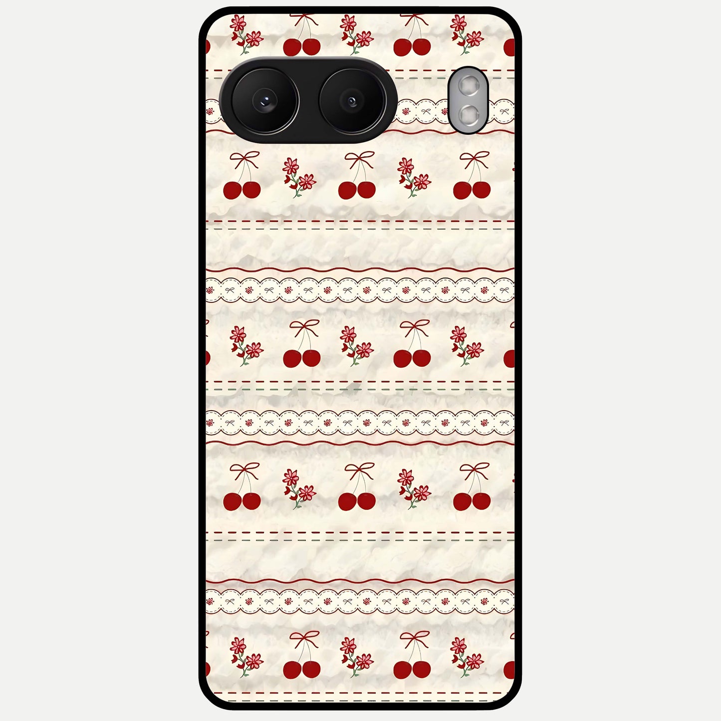  Cherry Bloom Charm Glass Case For Oneplus Nord 4 back cover – full design glossy printed glass finish