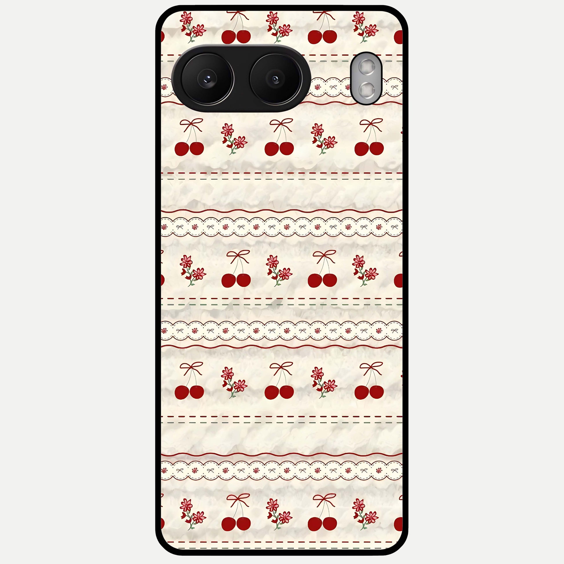  Cherry Bloom Charm Glass Case For Oneplus Nord 4 back cover – full design glossy printed glass finish